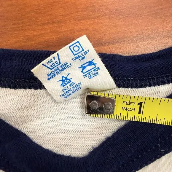 Vtg 70s 80s Champion USMMA Kings Point Merchant Marine Academy Ringer T-Shirt XL - Picture 3 of 11